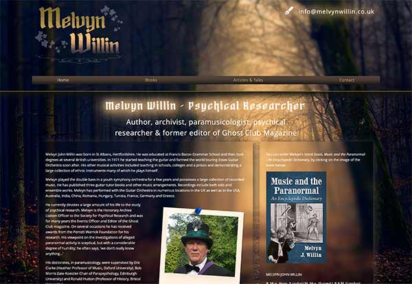Melvyn Willin Author by Chelmer Web Design